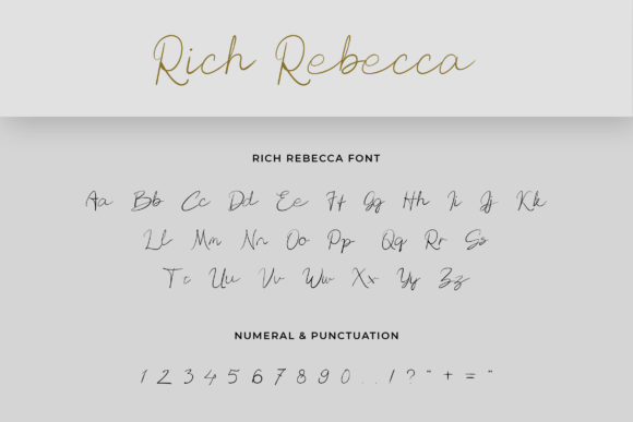 Rich Rebecca Font Poster 2