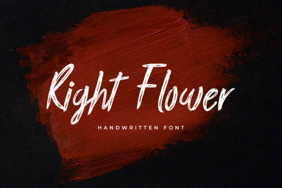 Right Flower Font Right Flower Font Poster 1