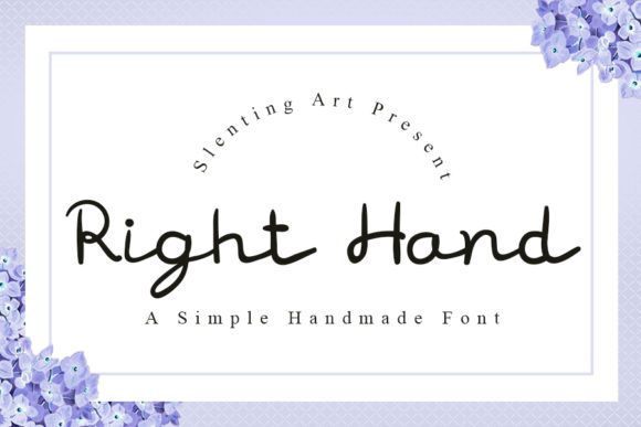 Right Hand Font Poster 1