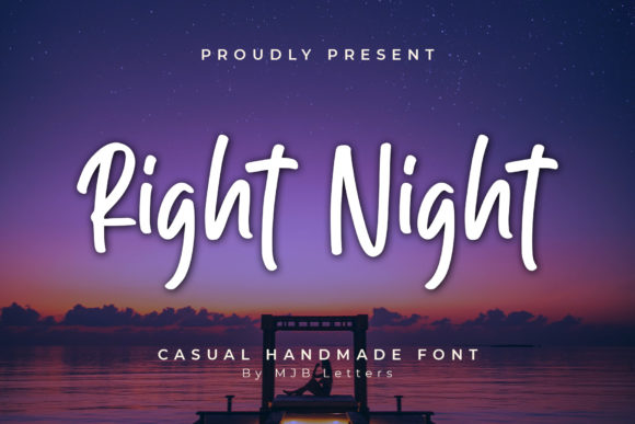 Right Night Font Poster 1