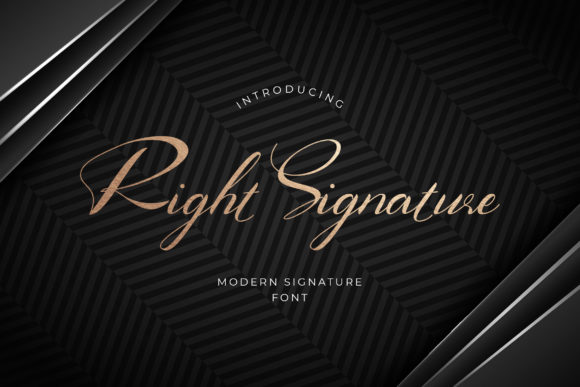 Right Signature Font Poster 1