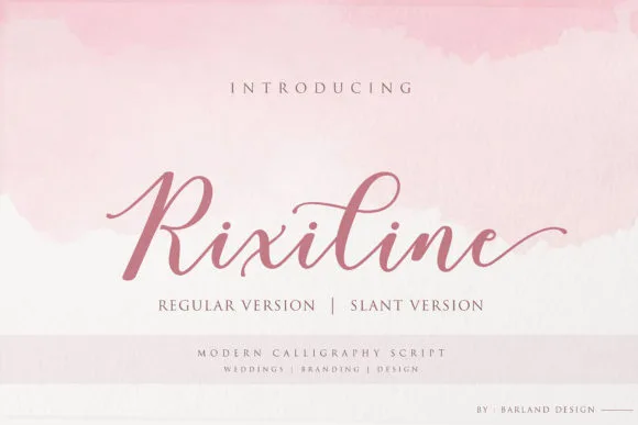 Rixiline Script Font Poster 1