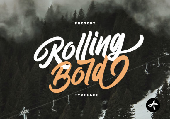 Rolling Bold Font Poster 1