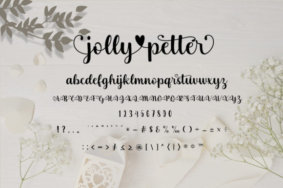 Romance Jollypetter Font Poster 8