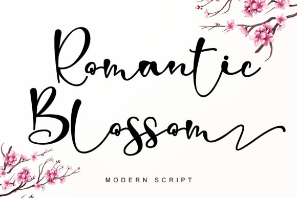 Romantic Blossom Font Poster 1