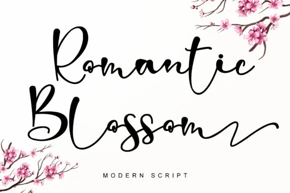 Romantic Blossom Font Romantic Blossom Font Poster 1