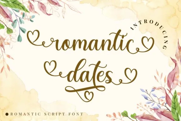 Romantic Dates Font Romantic Dates Font Poster 1