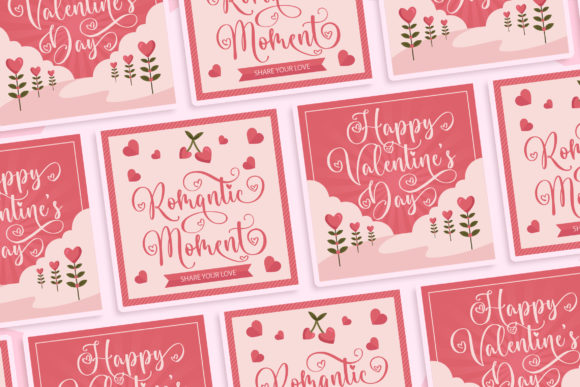 Romantic Heart Font Poster 5