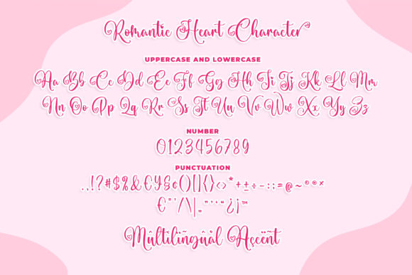 Romantic Heart Font Poster 8