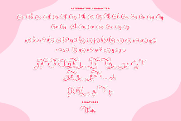 Romantic Heart Font Poster 9