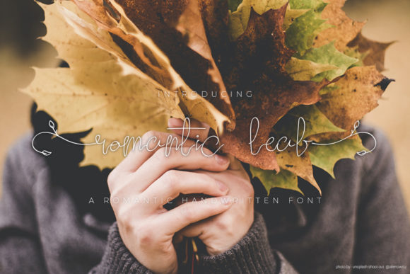 Romantic Leaf Font Poster 1