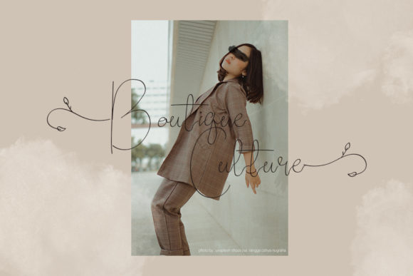 Romantic Leaf Font Poster 2