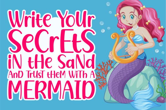 Romantic Mermaid Font Poster 2