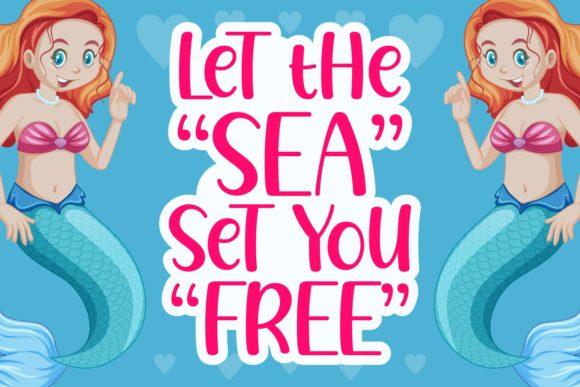 Romantic Mermaid Font Poster 3