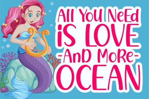 Romantic Mermaid Font Poster 4