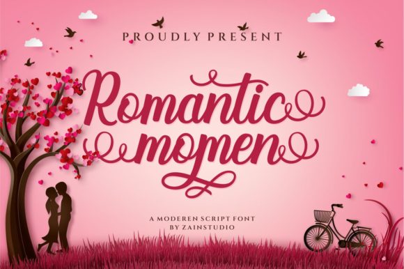 Romantic Momen Font Poster 1
