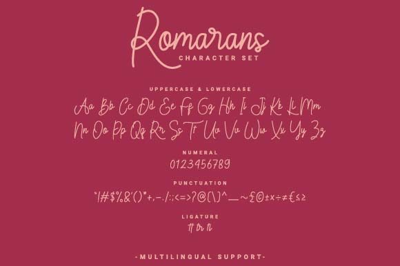 Romarans Font Poster 5