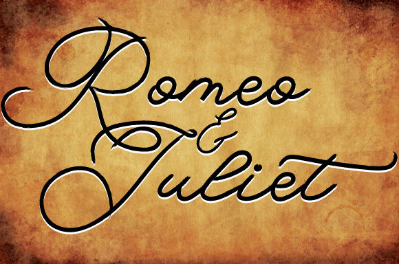 Romeo and Juliet Font Poster 1