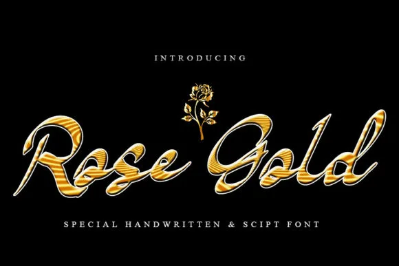 Rose Gold Font Rose Gold Font Poster 1