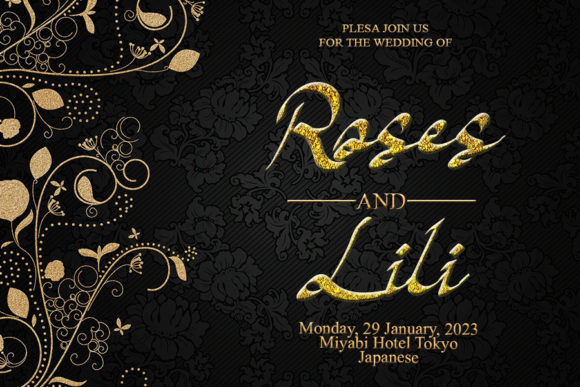 Rose Gold Font Poster 2