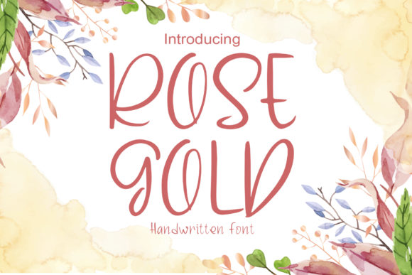 Rose Gold Font Poster 1