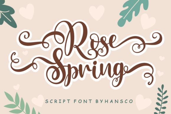 Rose Spring Font Poster 1