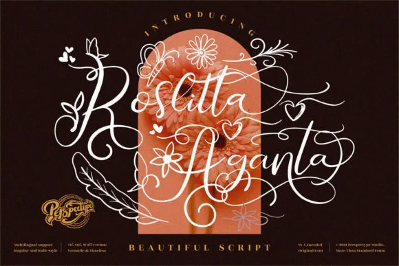 Roslitta Aganta Font Roslitta Aganta Font Poster 1