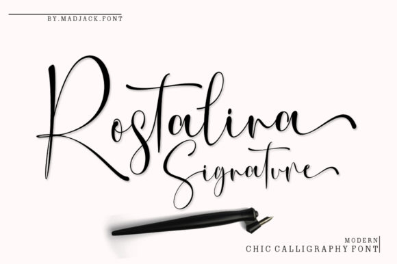 Rostalina Signature Font Poster 1