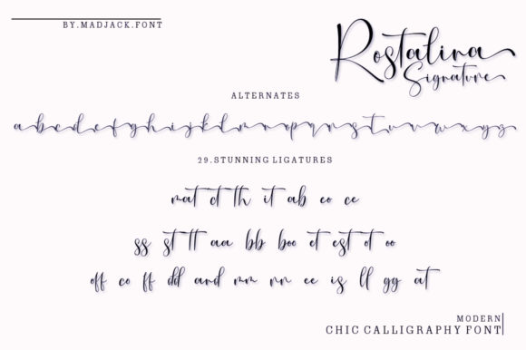 Rostalina Signature Font Poster 9