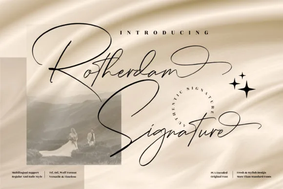 Rotherdam Signature Font Rotherdam Signature Font Poster 1