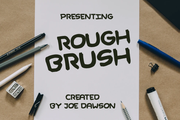Rough Brush Font
