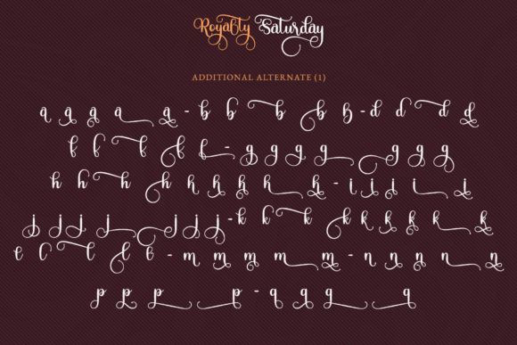 Royalty Saturday Font Poster 14