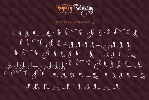 Royalty Saturday Font Poster 14