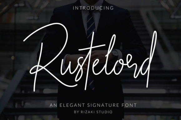 Rustelord Signature Font Poster 1
