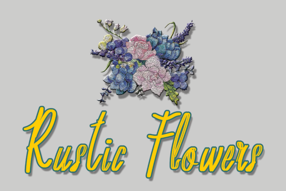 Rustic Flowers Font Poster 1