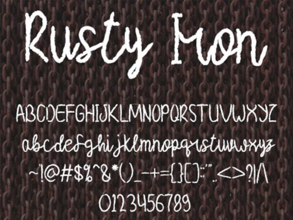 Rusty Iron Font Poster 5