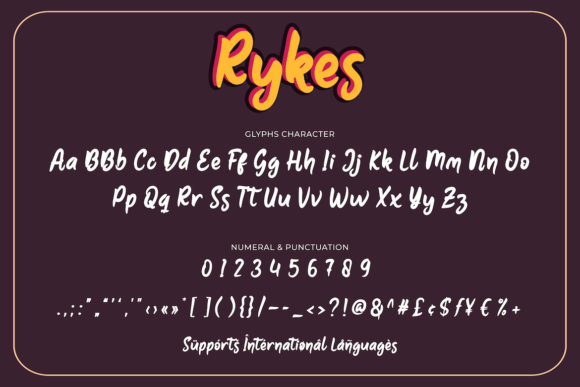 Rykes Font Poster 10