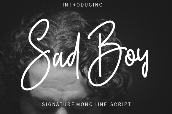 Sad Boy Font Sad Boy Font Poster 1