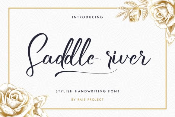 Saddle River Font Poster 1