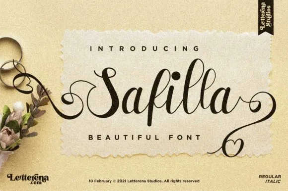 Safilla Font Safilla Font Poster 1