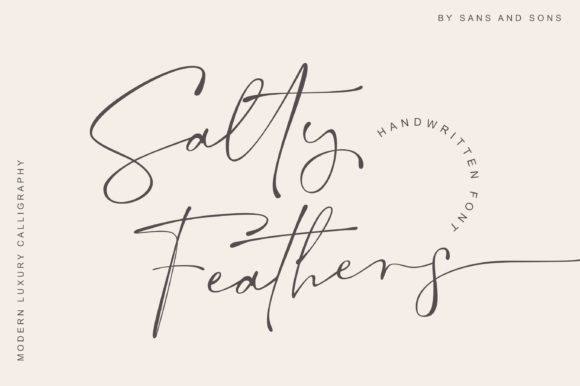 Salty Feathers Font Poster 1