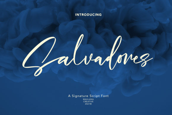 Salvadores Signature Font Poster 1