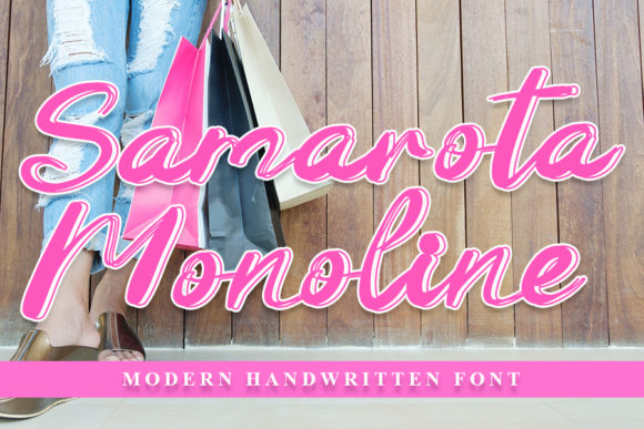 Samarota Monoline Font Poster 1