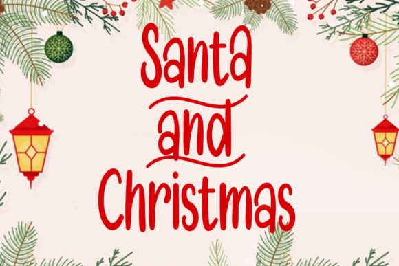 Santa and Christmas Font Poster 1