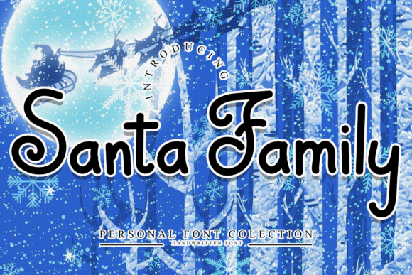 Santa Family Font Poster 1