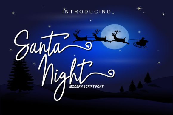 Santa Night Font Poster 1