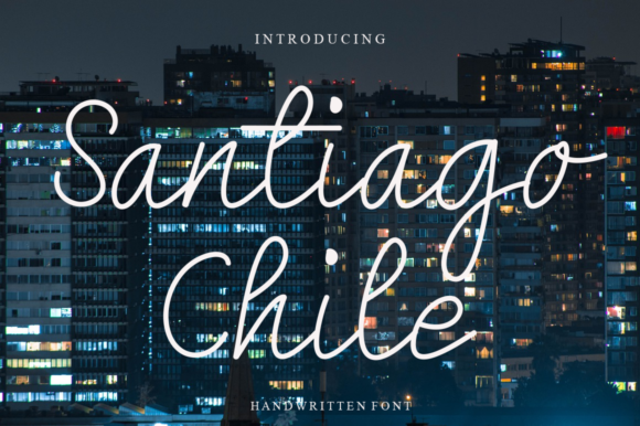 Santiago Chile Font Poster 1
