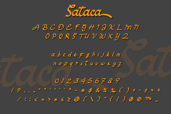Sataca Font Poster 3