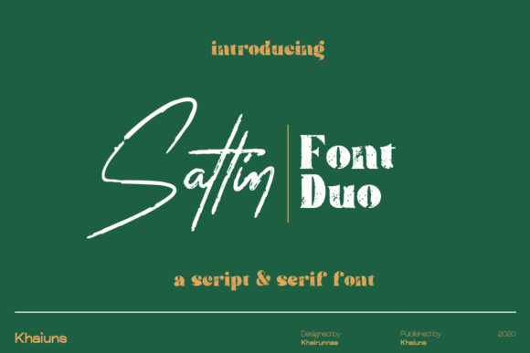 Sattin Font Duo Font Poster 1