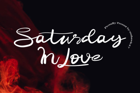 Saturday in Love Font Poster 1